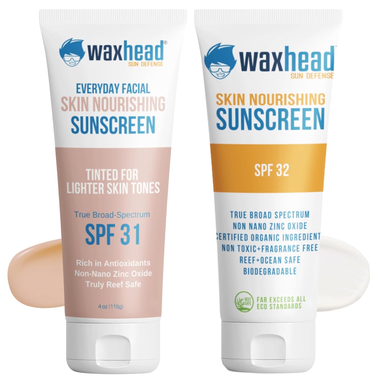 Waxhead Tinted Mineral Sunscreen for Face - Zinc Oxide Formula for Kids and Adults