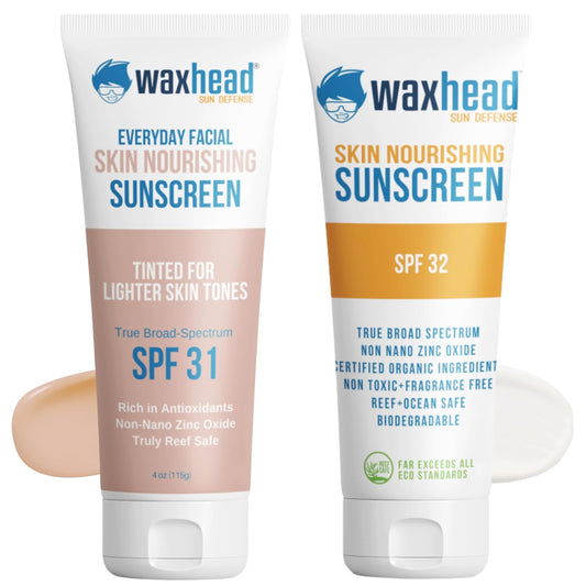 Waxhead Tinted Mineral Sunscreen for Face - Zinc Oxide Formula for Kids and Adults