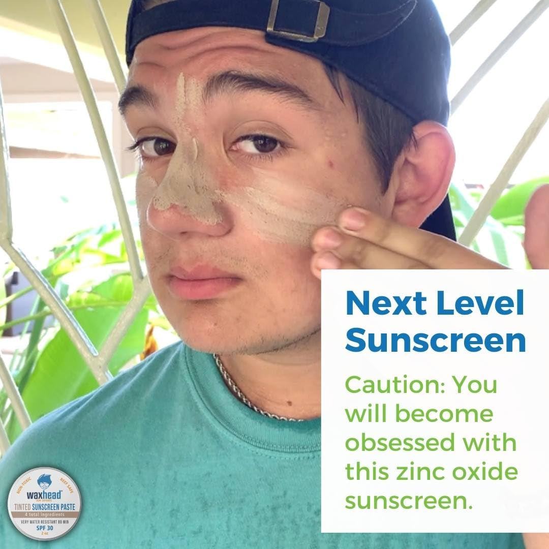 Tinted Organic Zinc Oxide Sunscreen for Face by Waxhead - Natural Protection & Flawless Finish